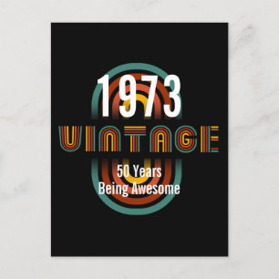 CUSTOM VINTAGE BIRTHYEAR AWESOME BIRTHDAY  POSTCARD