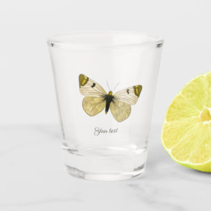 Custom vintage butterfly simple clean shot glass