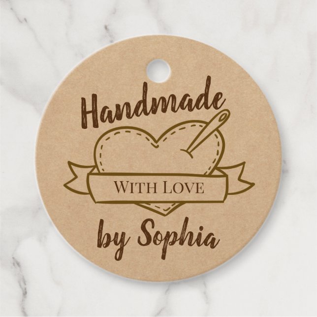 CUSTOM VIntage Cardboard Handmade Favour Tags (Front)