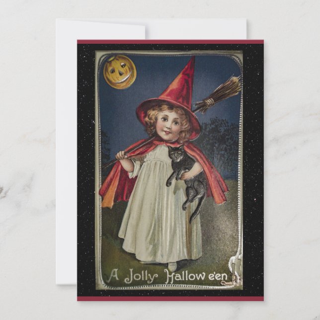 Custom Vintage Cat Illustration Card (Front)
