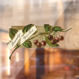 Custom Vintage Cherries Retro Fruit Restaurant