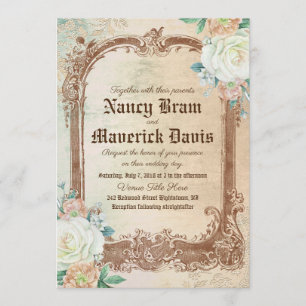 Custom Vintage Classical Wedding Invitation