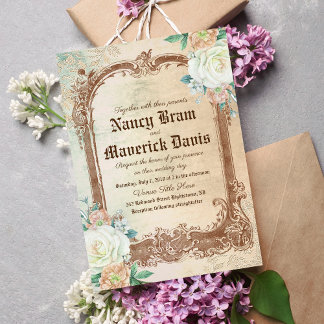 Custom Vintage Classical Wedding Invitation