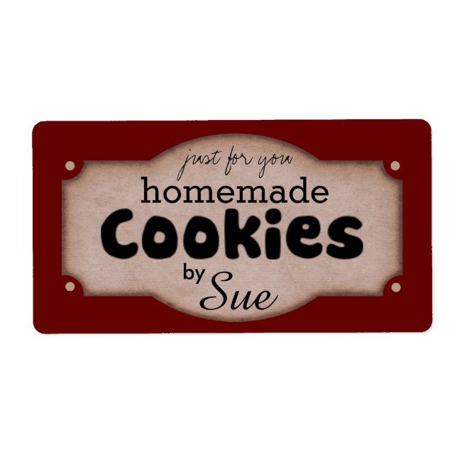 Custom Vintage Cookie Giving Labels (Front)