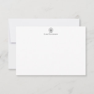 Custom Vintage Crown Wreath Note Card