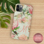 Custom Vintage Dusty Pink Floral Rose Pattern Case-Mate iPhone Case<br><div class="desc">Contemporary pastel pink, sage and mint green, teal and light blue, coral red and pale orange coloured rose flower pattern. With room to personalise or customise with a monogram or initial of your choice. Beautiful, modern, and cool cover for the trend-savvy and art-loving hip trendsetter, artsy motif lover who wants...</div>