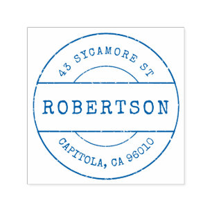 Custom Vintage Family Name Return Address Self-inking Stamp