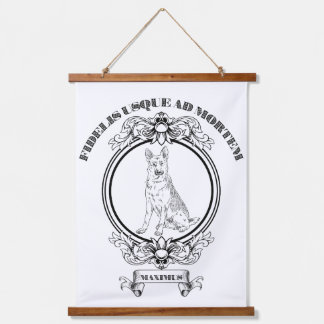 Custom Vintage German Shepherd Crest - Dark Academ Hanging Tapestry