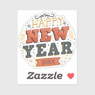 Custom Vintage Happy New Year Eve Design Unique
