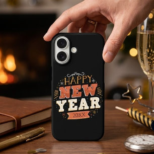 Custom Vintage Happy New Year Eve Design Unique iPhone 16 Case