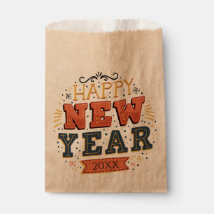 Custom Vintage Happy New Year Eve Design Unique Favour Bags