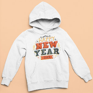 Custom Vintage Happy New Year Eve Design Unique Hoodie
