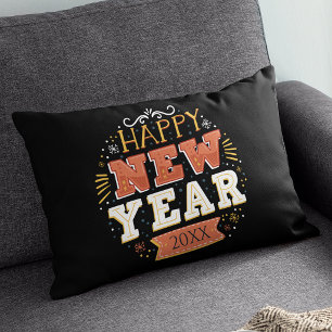 Custom Vintage Happy New Year Eve Design Unique Pillowcase