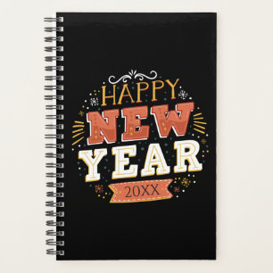 Custom Vintage Happy New Year Eve Design Unique Planner