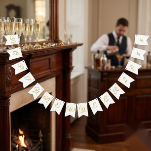 Custom Vintage Happy New Year Eve Party Year Name Bunting