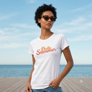 Custom Vintage Hello Summer Vacation Shirt