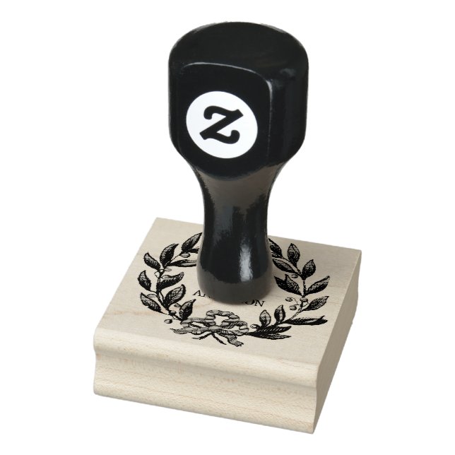 Custom Vintage Holly Berries Wreath Stamp (Stamp)
