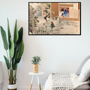 Custom Vintage Japanese Tea Ceremony Art 4 Canvas Print