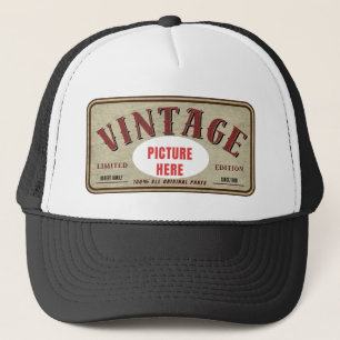 CUSTOM VINTAGE LIMITED EDITION PERSONALIZE PHOTO TRUCKER HAT
