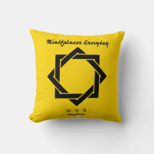 Custom Vintage Minimalist Japanese Family Crest Cushion