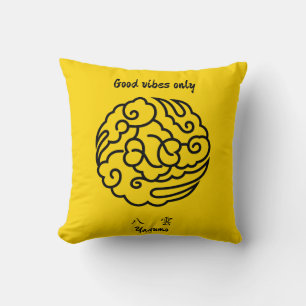 Custom Vintage Minimalist Japanese Family Crest Cushion