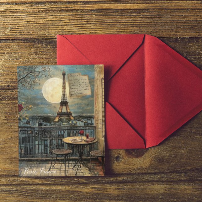 Custom Vintage Paris Eiffel Tower Romantic Art Postcard (Custom Vintage Paris Eiffel Tower Romantic Art Postcard)