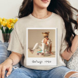 Custom Vintage Photo And Year Nostalgic Birthday T-Shirt<br><div class="desc">Step back in time and celebrate your journey with our Custom Vintage Photo And Year Nostalgic Birthday T-Shirt, a perfect blend of personalised charm and retro flair. Crafted with a bootleg Y2K 90s vibe, this tee is more than just a birthday funny gift – it's a heartfelt homage to cherished...</div>