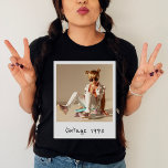 Custom Vintage Photo And Year Nostalgic Birthday T-Shirt<br><div class="desc">Step back in time and celebrate your special day with our Custom Vintage Photo And Year Nostalgic Birthday T-Shirt, designed to evoke the spirit of the Y2K era with a touch of 90s nostalgia. This isn't just any birthday shirt – it's a trip down memory lane, personalised with your own...</div>