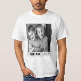 Custom Vintage Photo And Year Nostalgic Friendship T-Shirt