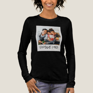 Custom Vintage Photo And Year Tri-Blend Shirt
