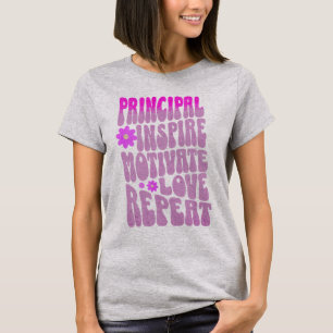 Custom Vintage Principal Inspire Motivate Love  T-Shirt