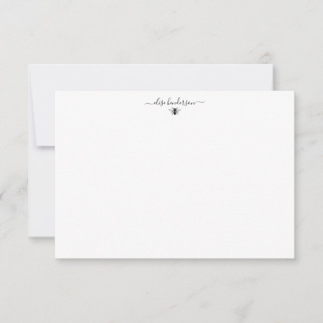 Custom Vintage Queen Bee Note Card (Front)