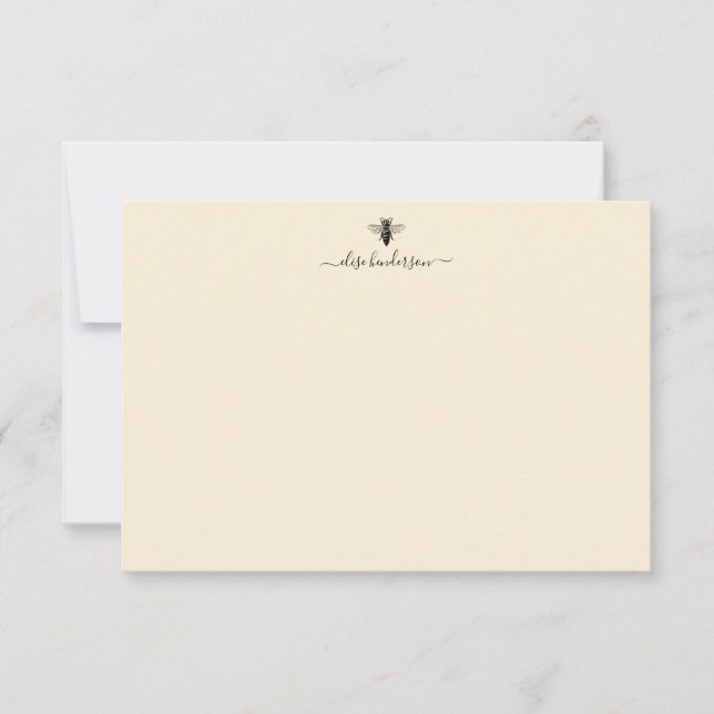 Custom Vintage Queen Bee Note Card (Front)