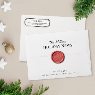 Custom Vintage Return Address Labels with Frame 