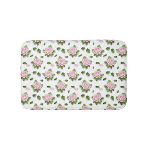 Custom Vintage Rose Bath Mat