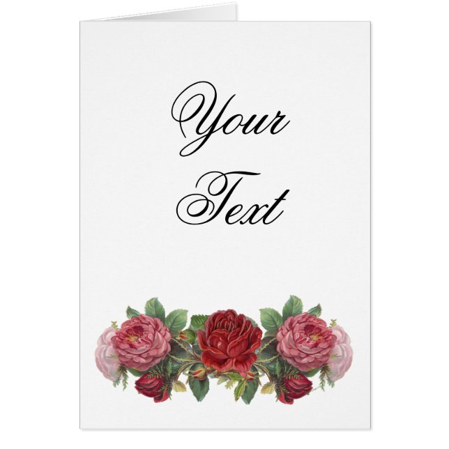 Custom Vintage Roses Art Card (Front)