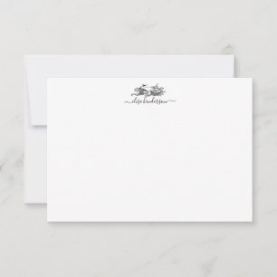 Custom Vintage Sleeping Mermaid Note Card