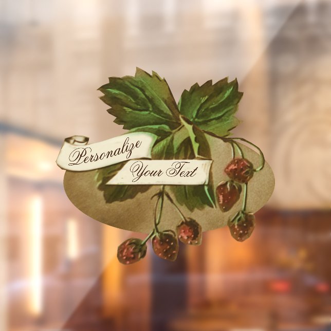 Custom Vintage Strawberries Fruit Store Restaurant (Sheet 2)