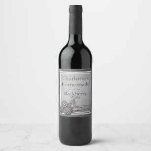 Custom Vintage Style Blackberry Wine Label