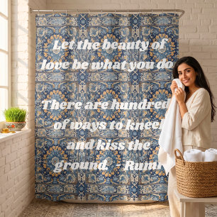 Custom Vintage Tile Nowruz Iranian New Year Gift Shower Curtain