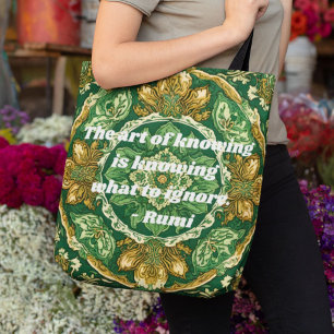 Custom Vintage Tile Nowruz Persian New Year Gift Tote Bag