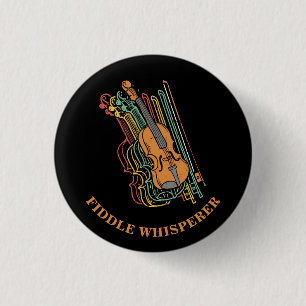 Custom Vintage Violin Fiddle Whisperer Pun 3 Cm Round Badge