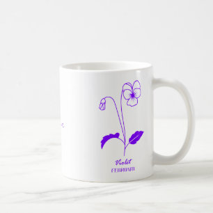 Custom Violet February Custom Name Mug