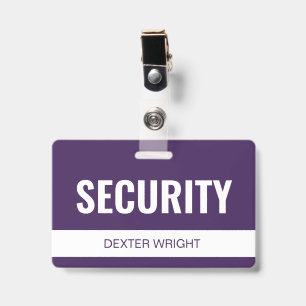 Custom Violet Hotel Room Attendant Employee ID Badge