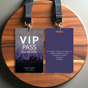 Custom VIP All Access Event Badge ID Badge