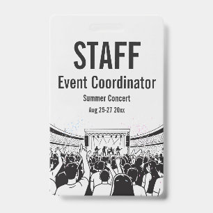 Custom VIP All Access Festival Pass Concert Badge ID Badge