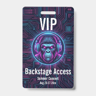 Custom VIP Backstage Access Pass Concert Badge ID Badge