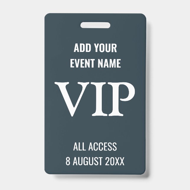 Custom VIP Backstage Pass Music Festival ID Badge (Front)