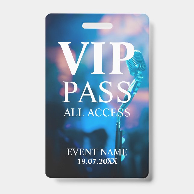 Custom VIP QR Code Event bokeh Badge ID Badge (Front)
