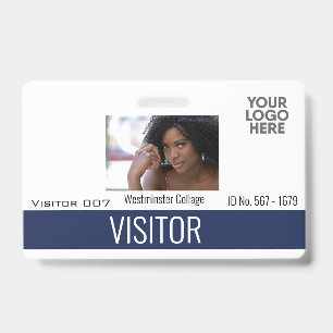 Custom Visitors Guest Logo Company Name Photo ID   Badge